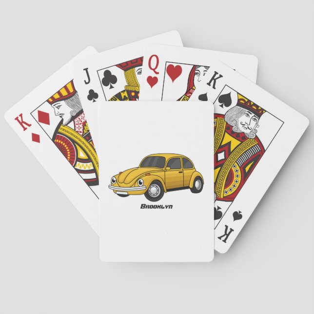 Baraja De Cartas Personalizado de coche clásico (Reverso)