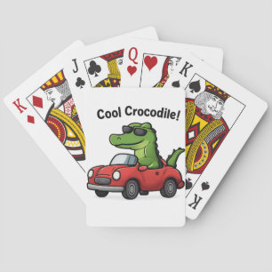 Baraja De Cartas Personalizado de cocodrilo Guay en gafas de sol co