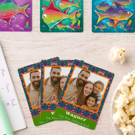 Baraja De Cartas Personalizado de Flores de Mariposa Folclórica Bon