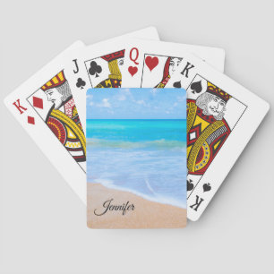 Baraja De Cartas Personalizado de fotografía de escena tropical de