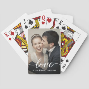 Baraja De Cartas Personalizado de guión de amor Foto Favoritos de b