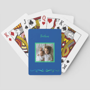 Baraja De Cartas Personalizado de Hermanos enmarcado foto