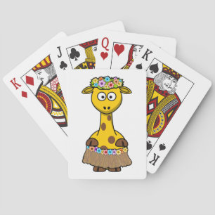 Baraja De Cartas Personalizado de Hula Dancer Giraffe