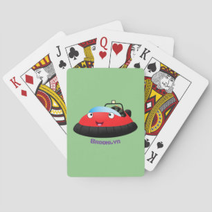 Baraja De Cartas Personalizado de jornalero alegre rojo