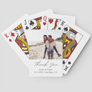 Baraja De Cartas Personalizado de Juegos bodas Gracias Por Favor Fo