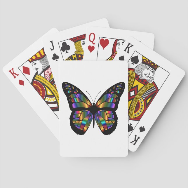 Baraja De Cartas Personalizado de mariposa gradiente (Reverso)