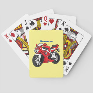 Baraja De Cartas Personalizado de motocicleta roja