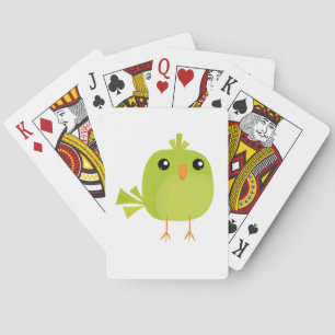 Baraja De Cartas Personalizado de pájaro verde