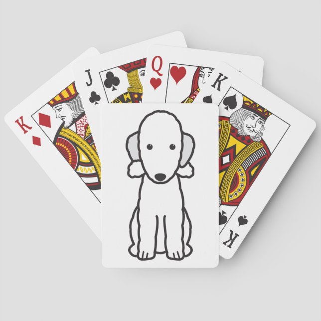 Baraja De Cartas Personalizado de Perro Terrier de Bedlington (Reverso)