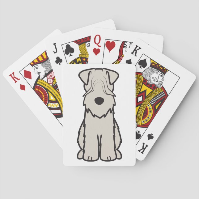 Baraja De Cartas Personalizado de Perro Terrier de Ruedas Recubiert (Reverso)