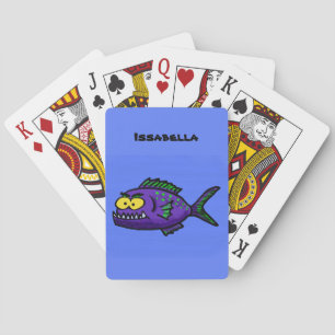 Baraja De Cartas Personalizado de pescado piraña