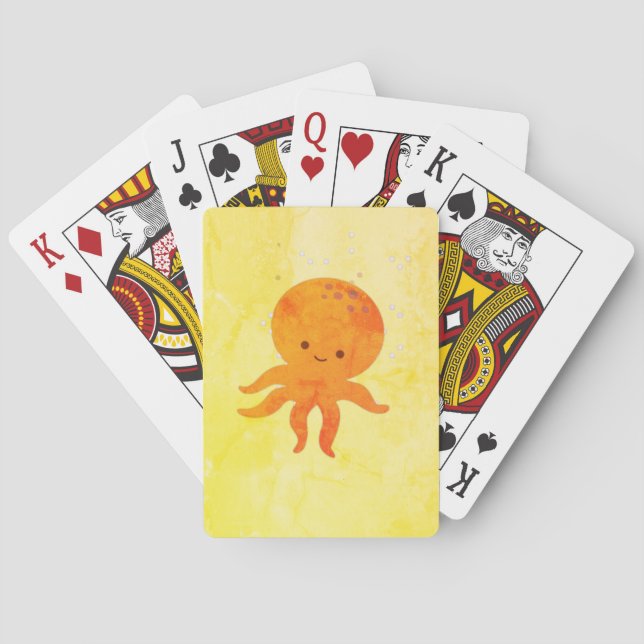 Baraja De Cartas Personalizado de pulpo para bebé (Reverso)