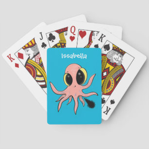 Baraja De Cartas Personalizado de pulpo para bebés, dulce y descara