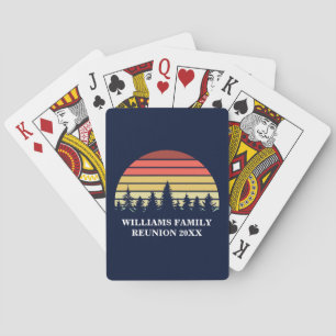 Baraja De Cartas Personalizado de Reunión Familiar Apellido Sello A