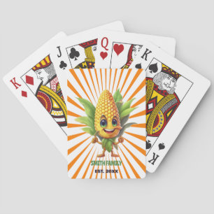 BARAJA DE CARTAS PERSONALIZADO DIVERTIDO MAÍZ VIBRANTE CON CARÁCTER
