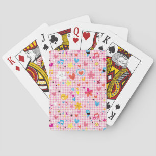 Baraja De Cartas personalizado divertido patrón rosa