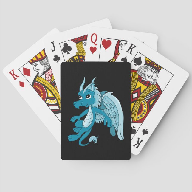 Baraja De Cartas Personalizado Dragón Azul (Reverso)