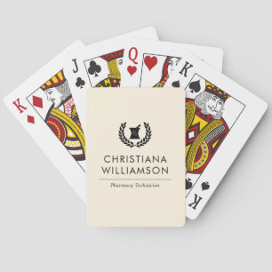 Baraja De Cartas Personalizado Elegante Farmacia Farmacéutica Perso