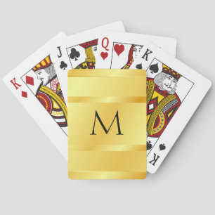 Baraja De Cartas Personalizado Elegante Faux Gold Metallic Look Tem