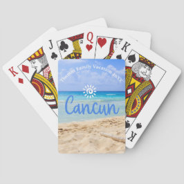 Baraja De Cartas Personalizado Family Cancun Vacation Souvenir