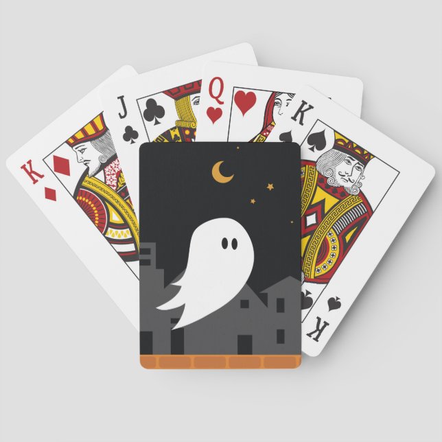Baraja De Cartas Personalizado fantasmal de Halloween (Reverso)