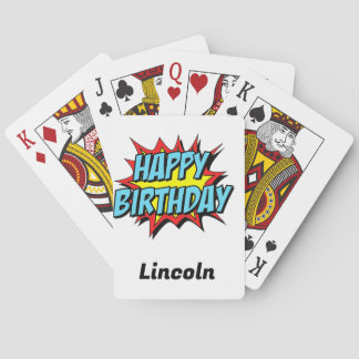 Baraja De Cartas Personalizado Feliz Cumpleaños