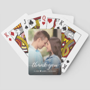 Baraja De Cartas Personalizado Foto Gracias Script Wedding Favor