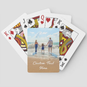 Baraja De Cartas Personalizado Foto Mensajes de texto Jugando Tarje
