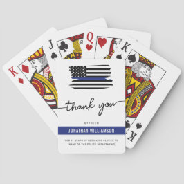 Baraja De Cartas Personalizado Gracias Oficial de Policía Regalo de