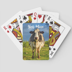 Baraja De Cartas Personalizado Holstein Cow Your Moove