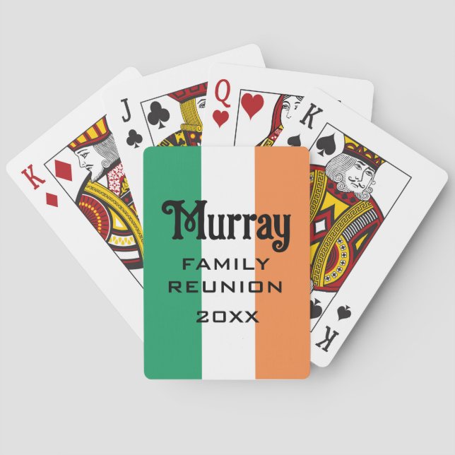 Baraja De Cartas Personalizado irlandés de apellidos (Reverso)