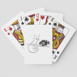 Baraja De Cartas Personalizado lindo en una planta con mensaje posi
