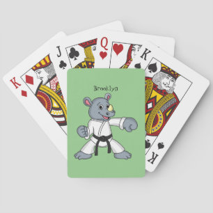 Baraja De Cartas Personalizado lindo rhino kung fu personalizado