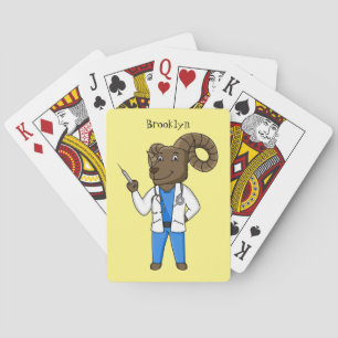 Baraja De Cartas Personalizado médica ilustracion de ovino de Bigho