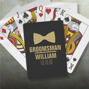 Baraja De Cartas Personalizado Mejor Hombre Boda Groomsman