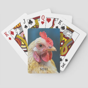 Baraja De Cartas Personalizado Monograma Cierre de Pollo
