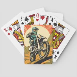 Baraja De Cartas Personalizado Monograma Motocross