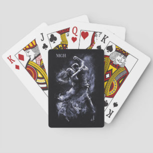 Baraja De Cartas Personalizado Monograma Pareja de baile