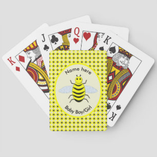 Baraja De Cartas Personalizado Neutral de Abeja Amarilla Cute Géner