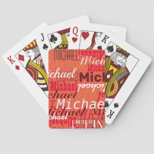 Baraja De Cartas Personalizado Nombre Personal Impreso Allover Nara