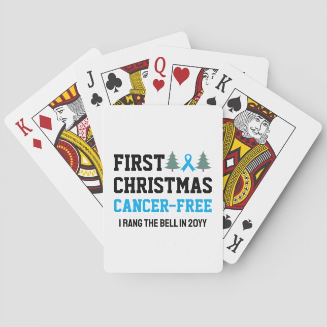 Baraja De Cartas Personalizado PRIMER NAVIDAD sin cáncer de próstat (Reverso)