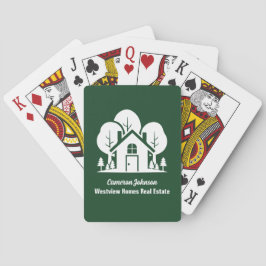 Baraja De Cartas Personalizado Real Estate Company Green Forest Hou
