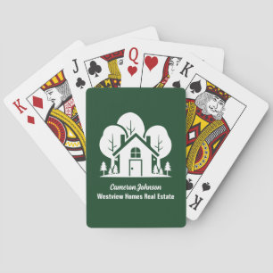 Baraja De Cartas Personalizado Real Estate Company Green Forest Hou
