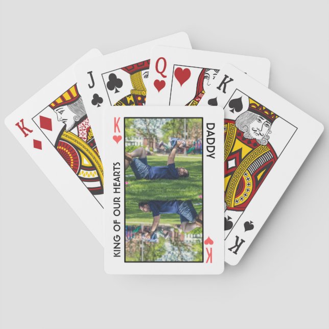 Baraja De Cartas Personalizado Rey del Corazón Mensajes de texto y  (Reverso)