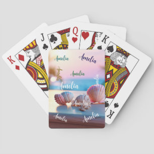 Baraja De Cartas Personalizado Summer Beach Elegant