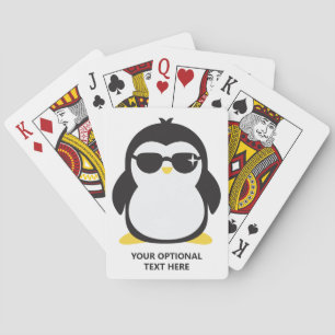 Baraja De Cartas Personalizado texto fresco pingüino