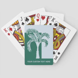 Baraja De Cartas Personalizado Texto Palm Tree tropical