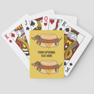Baraja De Cartas Personalizado Texto Perro caliente