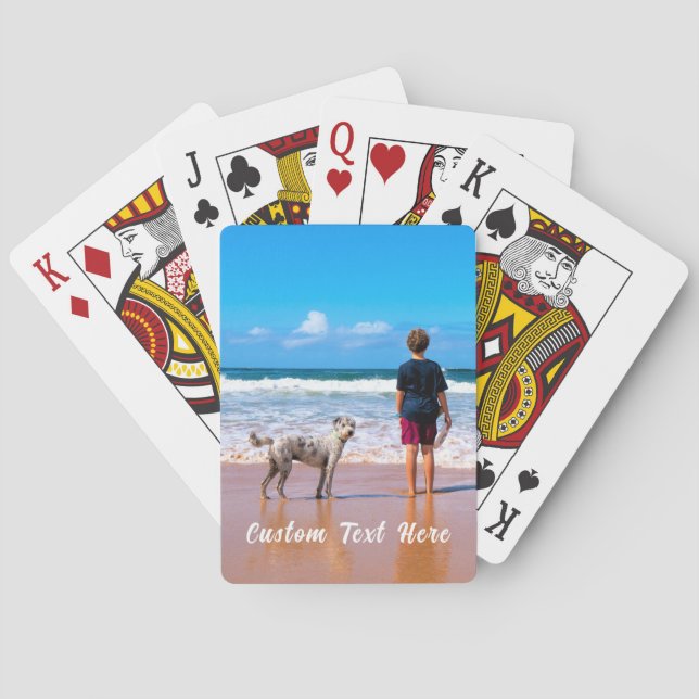 Baraja De Cartas Personalizado tu tarjeta de reproducción de fotos  (Reverso)