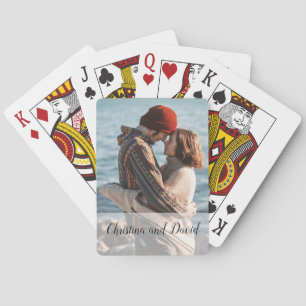 Baraja De Cartas Personalizado único de la pareja de fotos personal